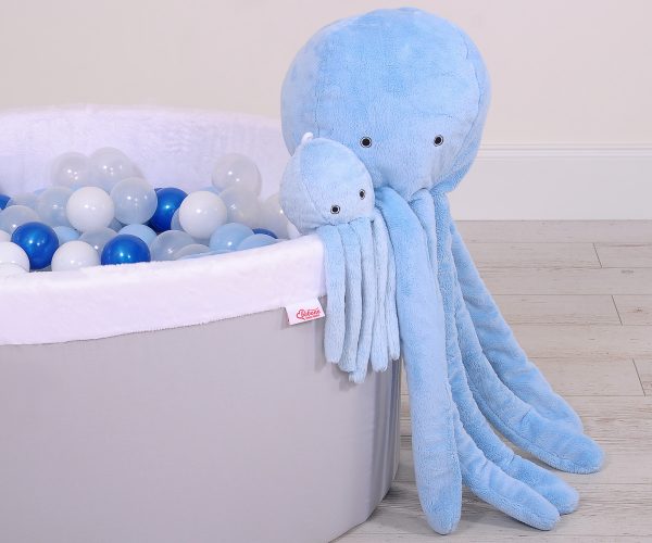 Cuddly octopus big - blue - smooth minky - Image 5