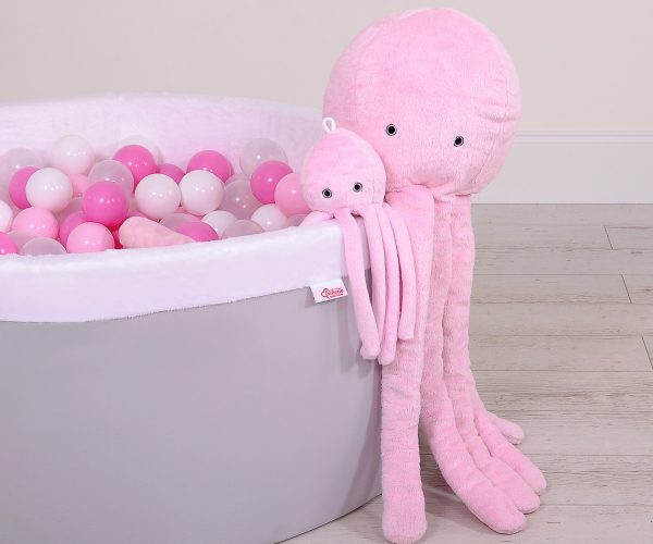 Cuddly octopus big - pink - smooth minky - Image 6