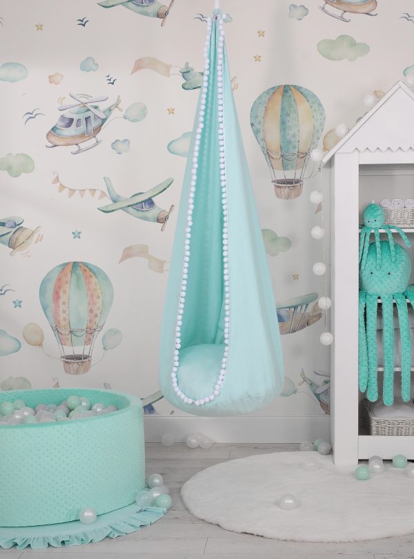 Hanging swing hammock cocoon - mint - Image 2