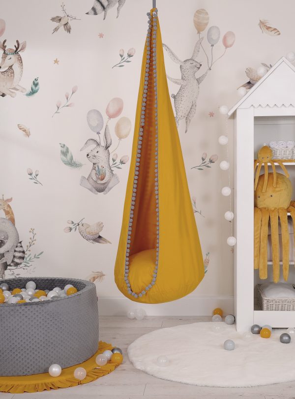 Hanging swing hammock cocoon - honey yellow - Image 2