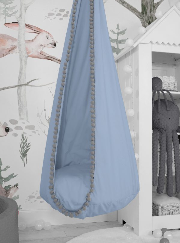 Hanging swing hammock cocoon - pastel blue - Image 3