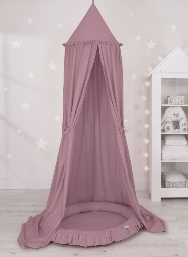 Set: Hanging canopy + Nest with flounce- pastel violet - Image 2