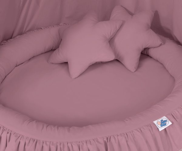 Set: Hanging canopy + Nest with flounce + pillows - pastel violet - Image 4