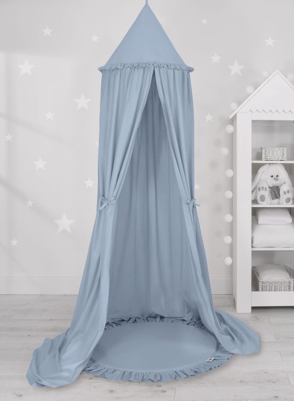 Set: Hanging canopy + Floor play mat- pastel blue - Image 4