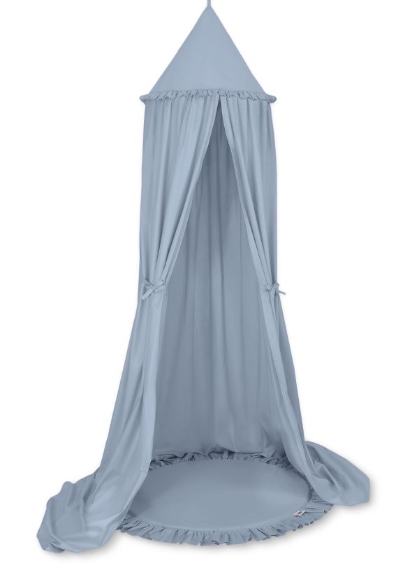 Set: Hanging canopy + Floor play mat- pastel blue
