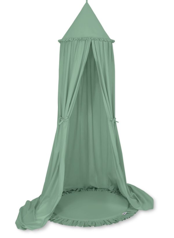 Set: Hanging canopy + Floor play mat- pastel green