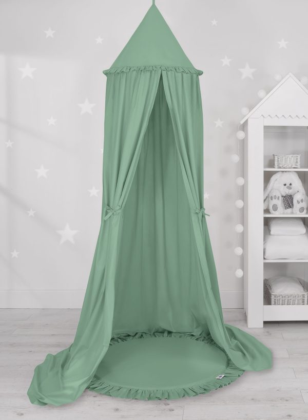 Set: Hanging canopy + Floor play mat- pastel green - Image 4