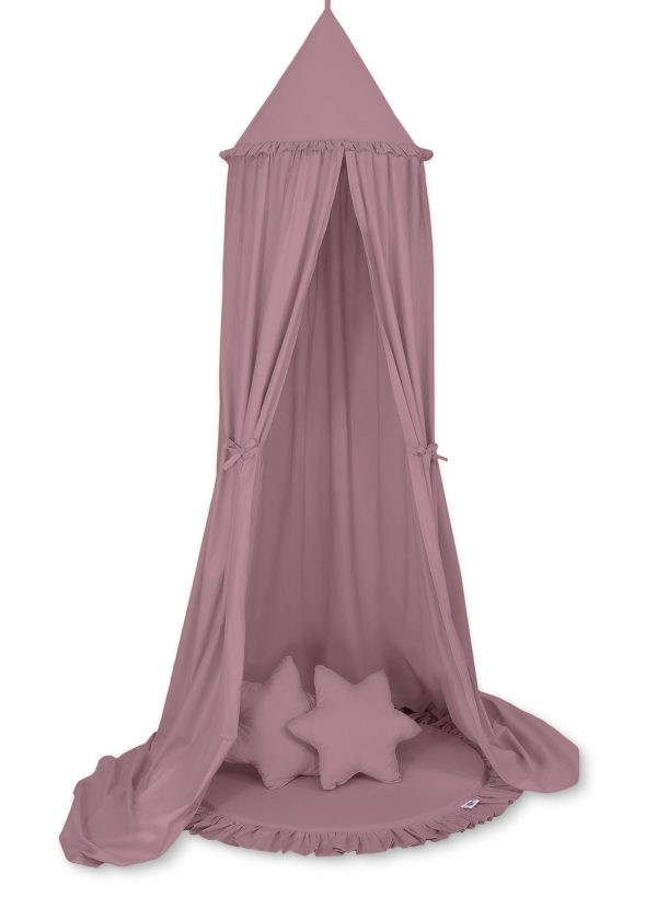 Set: Hanging canopy + Floor play mat + pillows - pastel violet