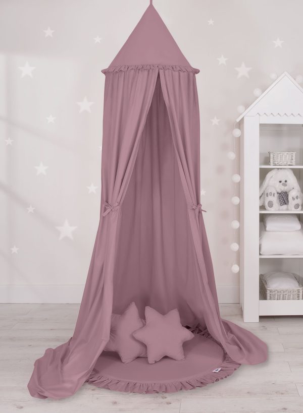 Set: Hanging canopy + Floor play mat + pillows - pastel violet - Image 5