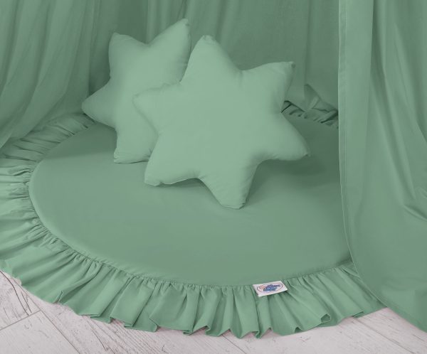 Set: Hanging canopy + Floor play mat + pillows - pastel green - Image 5