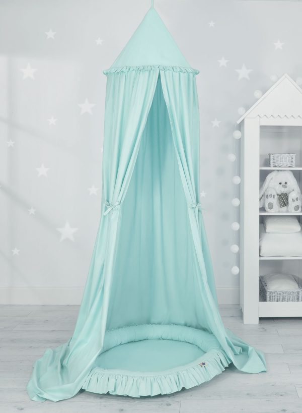 Set: Hanging canopy + Nest with flounce- mint - Image 2