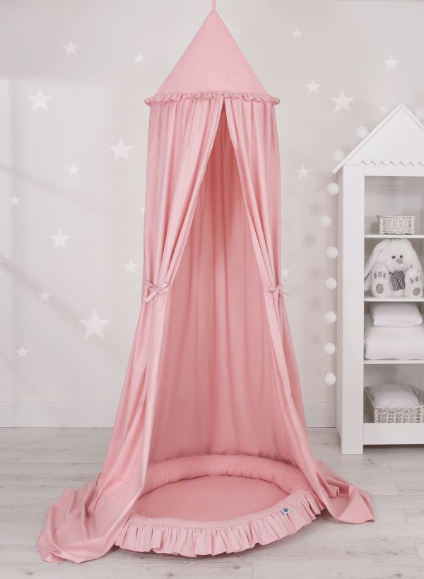 Set: Hanging canopy + Nest with flounce- pastel pink - Image 2