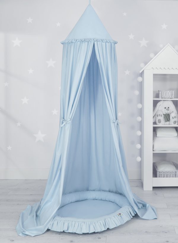Set: Hanging canopy + Nest with flounce- blue - Image 2