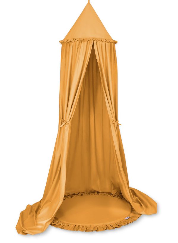 Set: Hanging canopy + Floor play mat- honey yellow