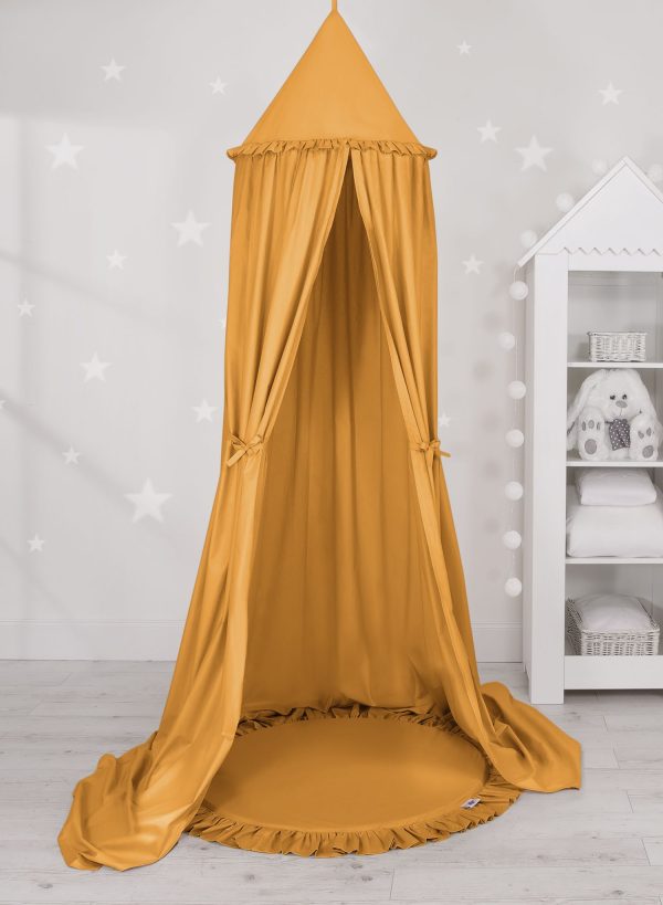 Set: Hanging canopy + Floor play mat- honey yellow - Image 4