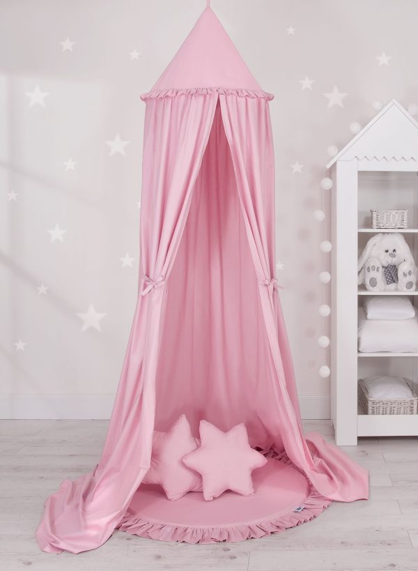 Set: Hanging canopy + Floor play mat + pillows - pink - Image 3