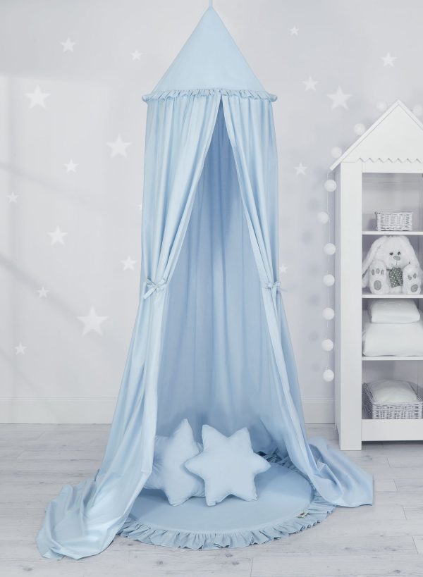 Set: Hanging canopy + Floor play mat + pillows - blue - Image 3