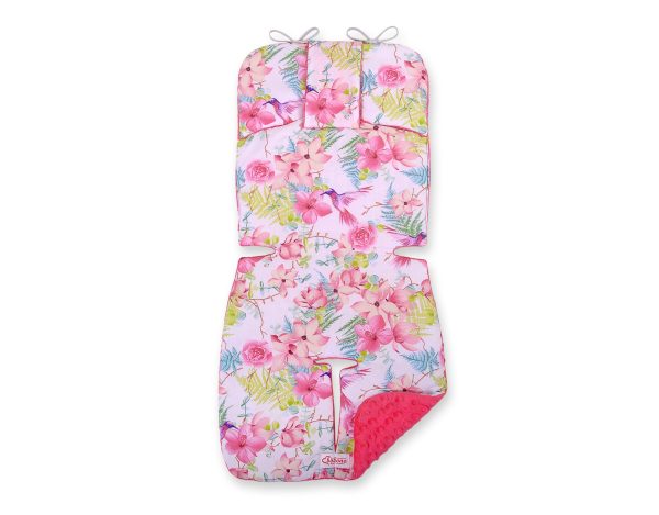 Double-sided cart insert BOBONO -  hummingbirds in flowers/rosa