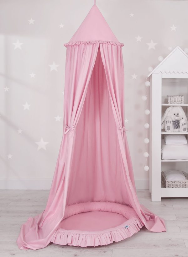Set: Hanging canopy + Nest with flounce- pink - Image 2