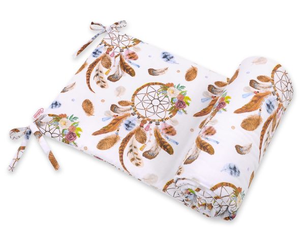Universal bumper for cot - dream catchers white