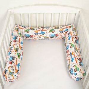 Roller bumper for baby bed - construction site