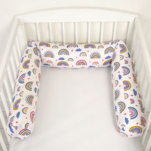 Roller bumper for baby bed - rainbow