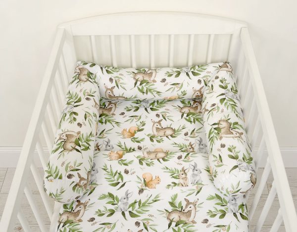 Roller bumper for baby bed - woodland green - Image 3