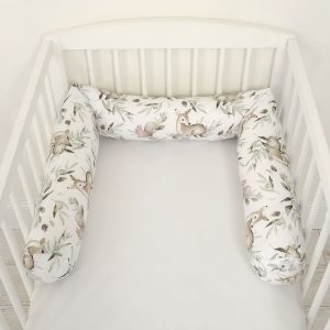 Roller bumper for baby bed - woodland olive