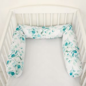 Roller bumper for baby bed -  eucaliptus mint