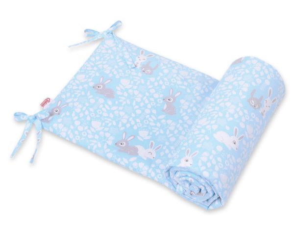 Universal bumper for cot - blue rabbits