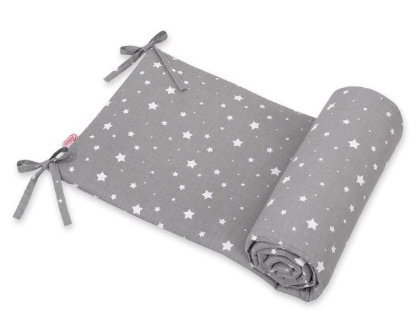 Universal bumper for cot - mini stars white