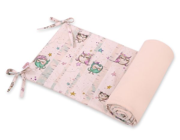 Universal bumper for cot - owls cream-mint - Image 2
