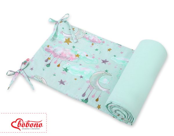 Universal bumper for cot - moons mint - Image 2