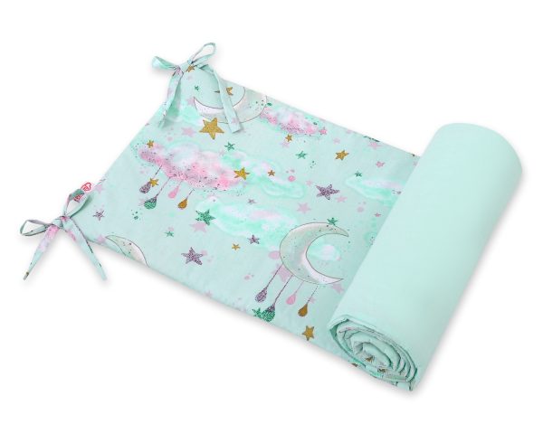 Universal bumper for cot - moons mint