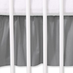 Dust Ruffle-Masking flounce 140x70cm- Hanging Hearts anthracite