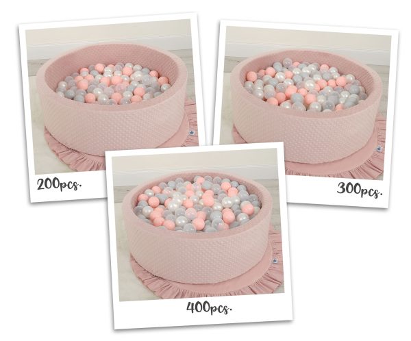 Ball-pit minky H-30 cm with balls 200pcs- blush - Image 2