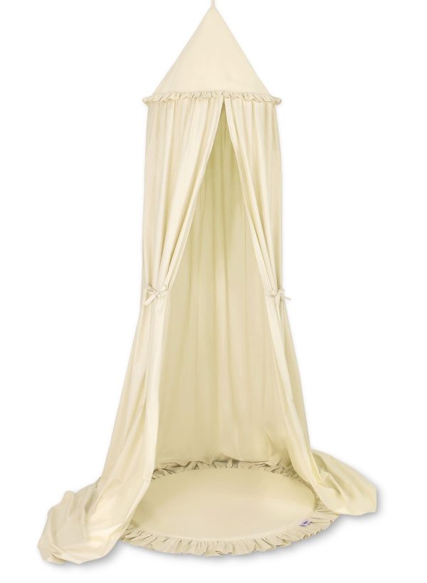 Set: Hanging canopy + Floor play mat- cream