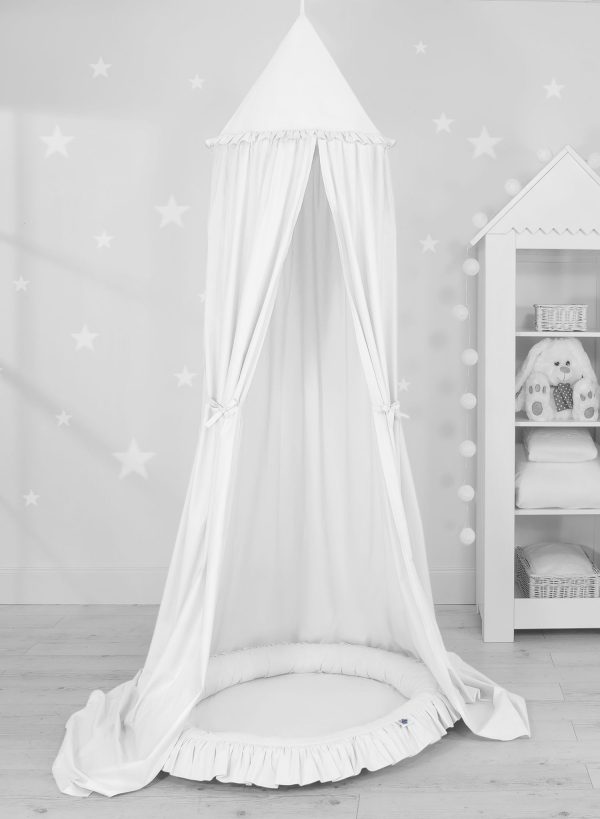 Set: Hanging canopy + Nest with flounce- white - Image 2