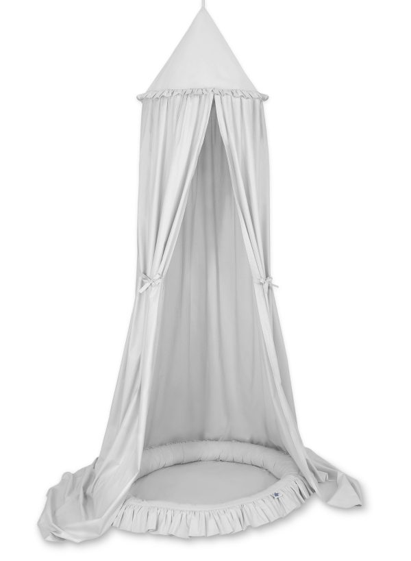 Set: Hanging canopy + Nest with flounce- gray