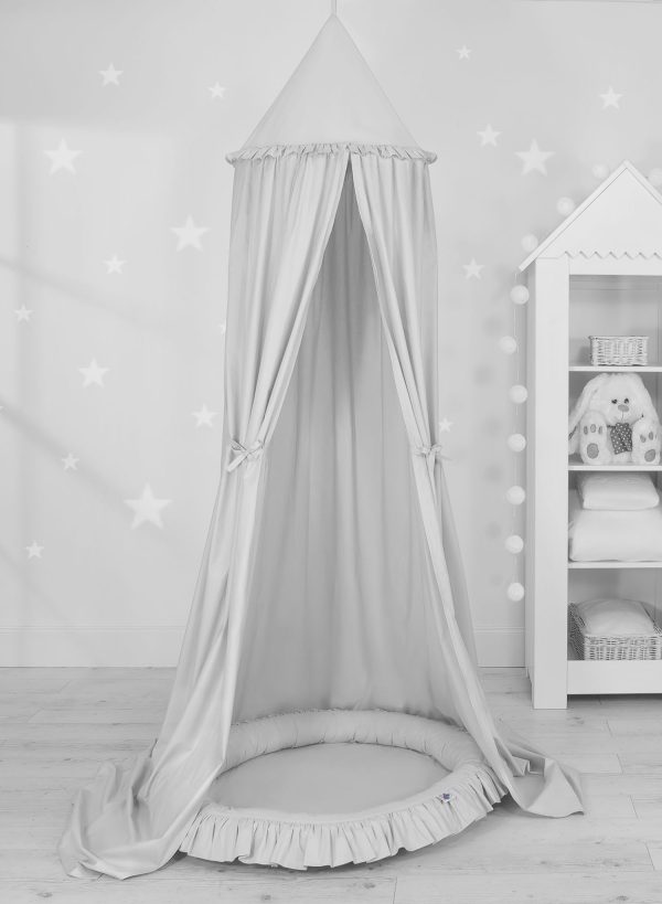Set: Hanging canopy + Nest with flounce- gray - Image 2