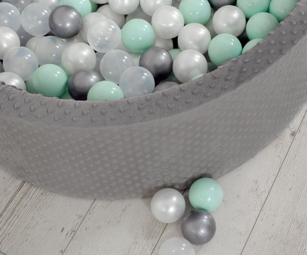 Ball-pit minky H-30 cm with balls 300pcs - dark grey - Image 3
