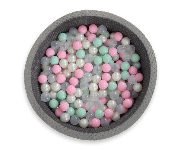 Ball-pit minky H-30 cm with balls 300pcs - dark grey - Image 4