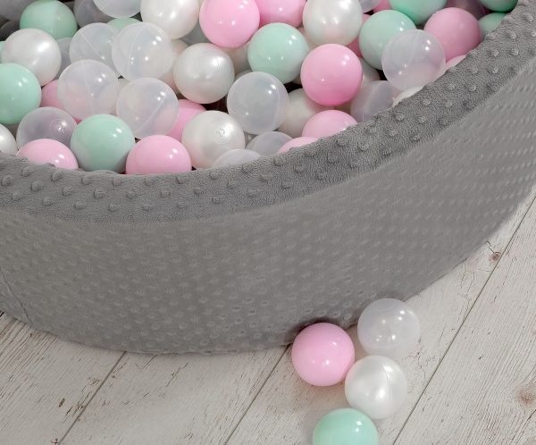 Ball-pit minky H-30 cm with balls 300pcs - dark grey - Image 5