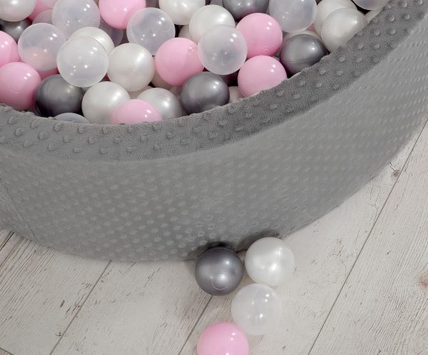 Ball-pit minky H-30 cm with balls 300pcs - dark grey - Image 9