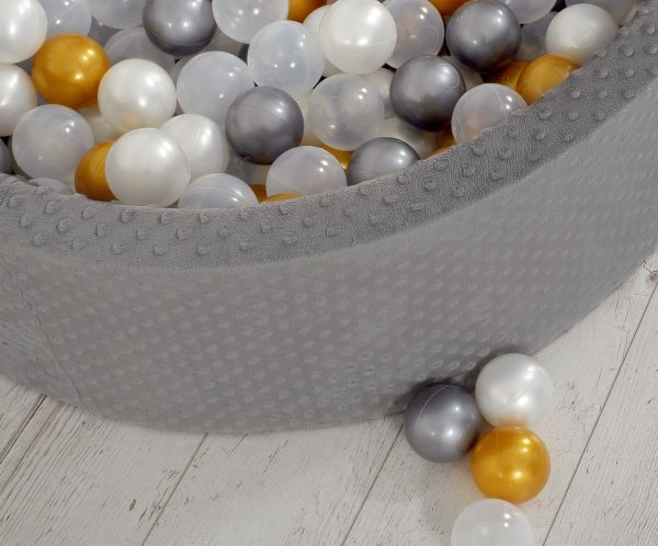 Ball-pit minky H-30 cm with balls 300pcs - dark grey - Image 11