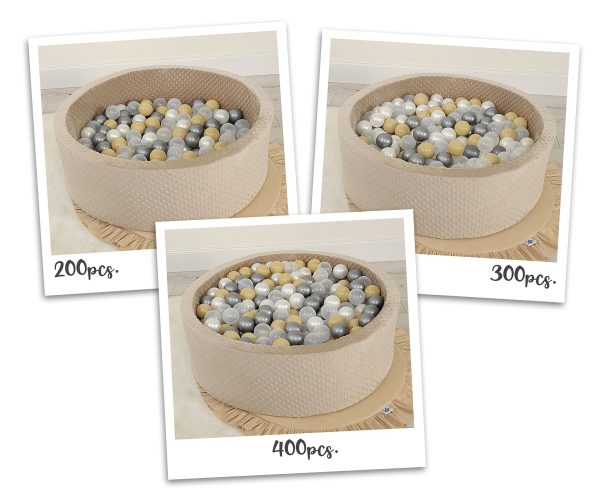 Ball-pit minky H-30 cm with balls 300pcs - beige - Image 11