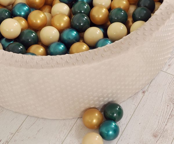 Ball-pit minky H-30 cm with balls 200pcs- beige - Image 4