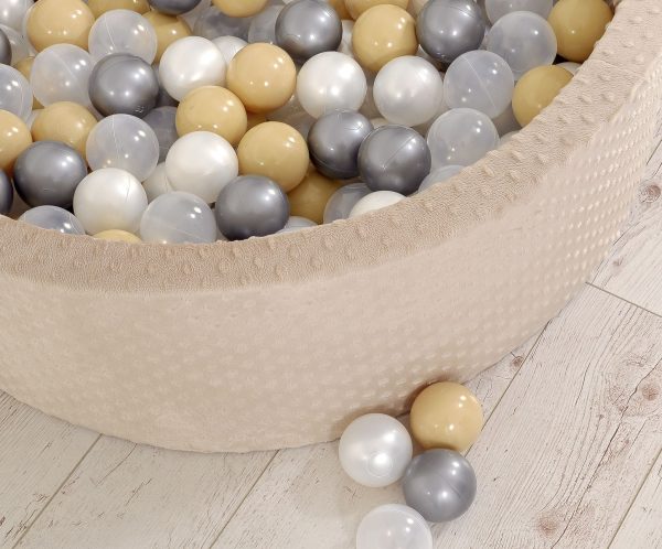 Ball-pit minky H-30 cm with balls 300pcs - beige - Image 8