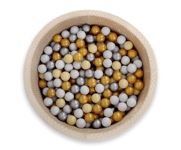 Plastic balls for the dry pool 50pcs - beige - Image 4