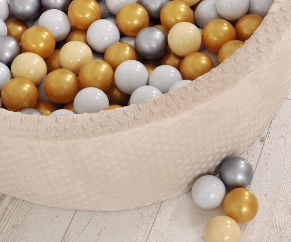 Ball-pit minky H-30 cm with balls 200pcs- beige - Image 7
